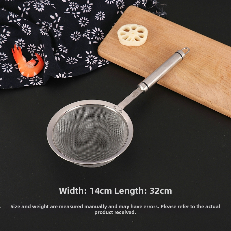 304 rozsdamentes acél – merítőkanál finom hálószűrővel a szójatejhez, csúszásmentes, dupla kampó, égés elleni védelem