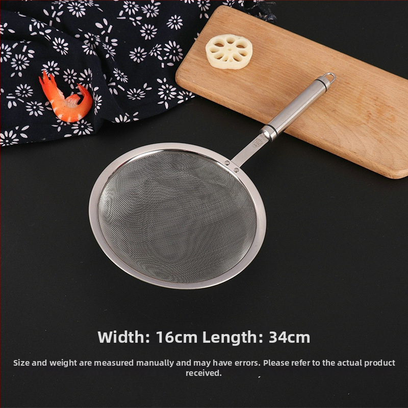 304 rozsdamentes acél – merítőkanál finom hálószűrővel a szójatejhez, csúszásmentes, dupla kampó, égés elleni védelem