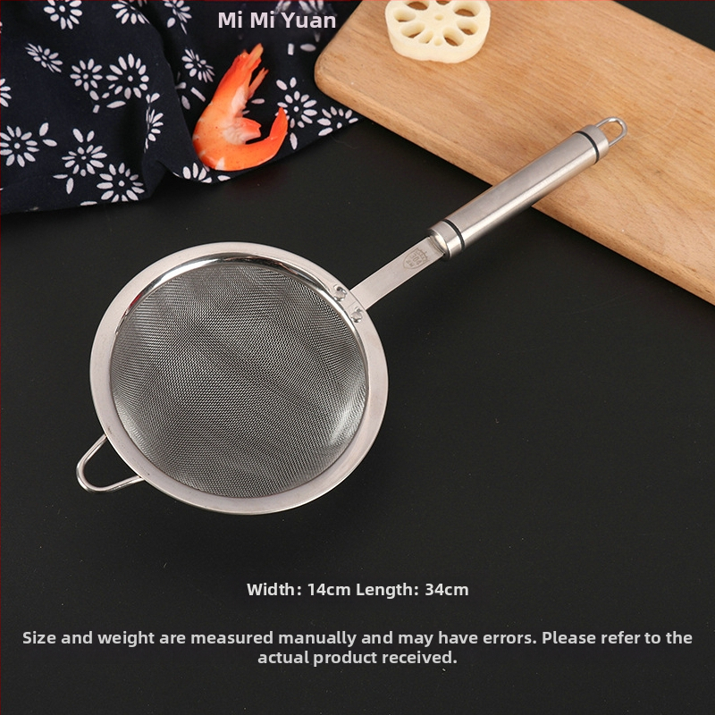 304 rozsdamentes acél – merítőkanál finom hálószűrővel a szójatejhez, csúszásmentes, dupla kampó, égés elleni védelem