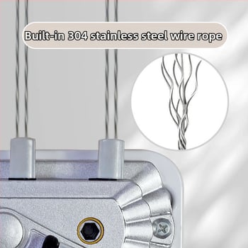 Ruhaszárító dupla rúddal, kézi hajtóorsó, alumíniumötvözet, beltéri emelő