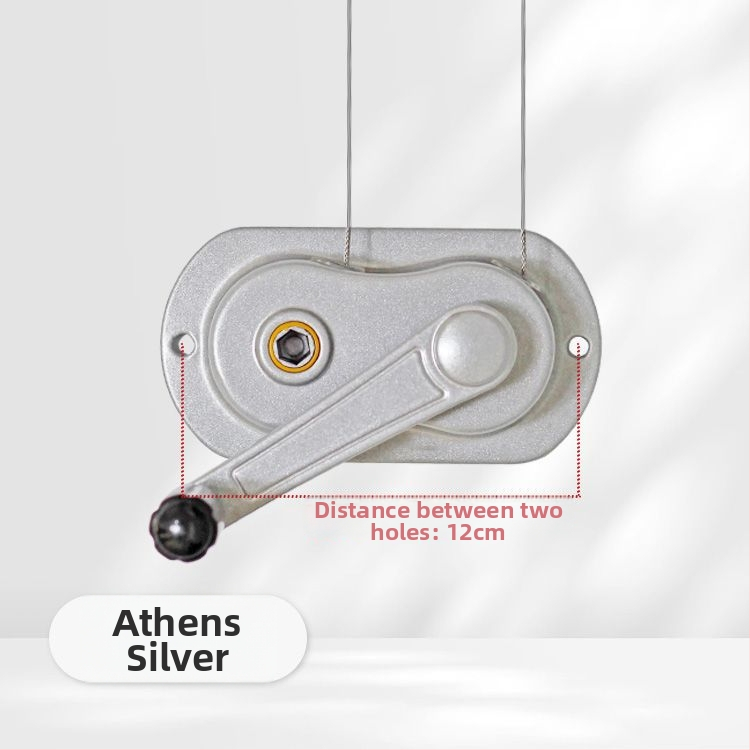 Ruhaszárító dupla rúddal, kézi hajtóorsó, alumíniumötvözet, beltéri emelő