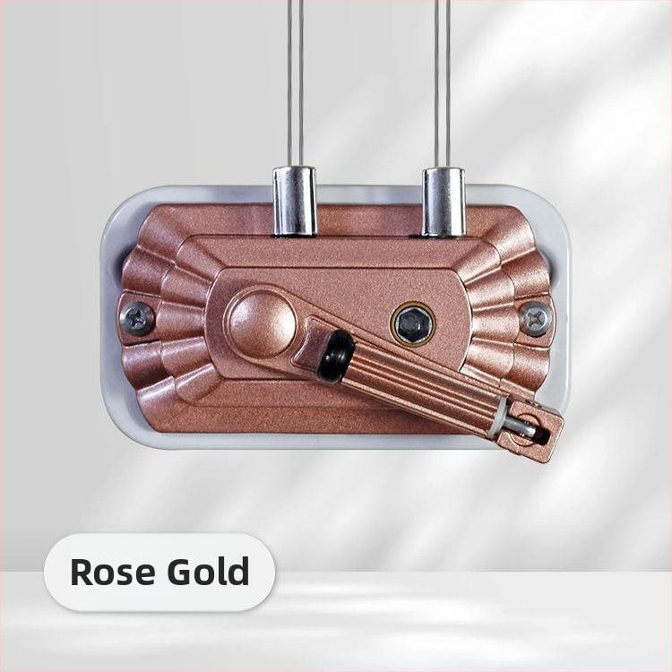 Ruhaszárító dupla rúddal, kézi hajtóorsó, alumíniumötvözet, beltéri emelő