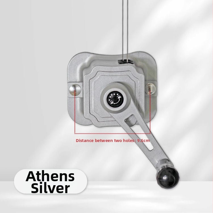 Ruhaszárító dupla rúddal, kézi hajtóorsó, alumíniumötvözet, beltéri emelő