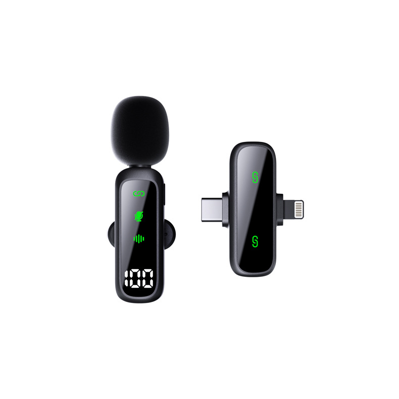 Lavalier mikrofoni T20, 2-u-1 za prijenos uživo i VLOG, omnidirekcionalni, frekvencijski raspon 40 Hz-20 kHz, SNR ≥70 dB, ugrađena baterija 3–6 sati
