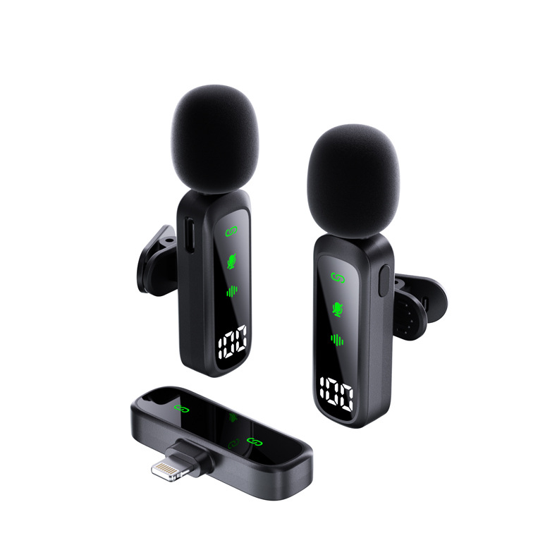 Lavalier mikrofoni T20, 2-u-1 za prijenos uživo i VLOG, omnidirekcionalni, frekvencijski raspon 40 Hz-20 kHz, SNR ≥70 dB, ugrađena baterija 3–6 sati