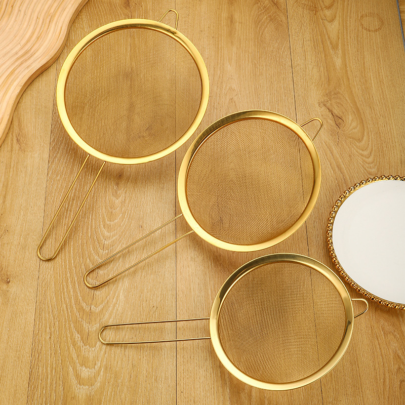 201-es rozsdamentes acélból készült konyhai szita, többfunkciós tészta, gyümölcslé és szójatej számára; hőálló kialakítás