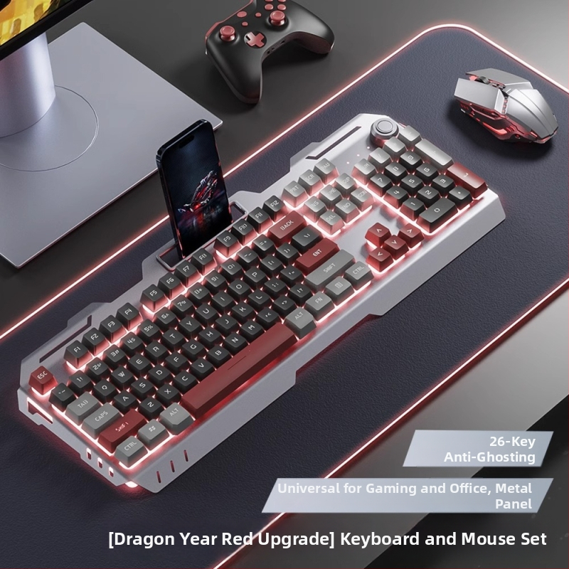 Dream Tribe 845 Ενσύρματο σετ πληκτρολογίου, ποντικιού και ακουστικών για επιτραπέζιο gaming (USB πληκτρολόγιο, USB ποντίκι, καλώδιο 1.5 m)