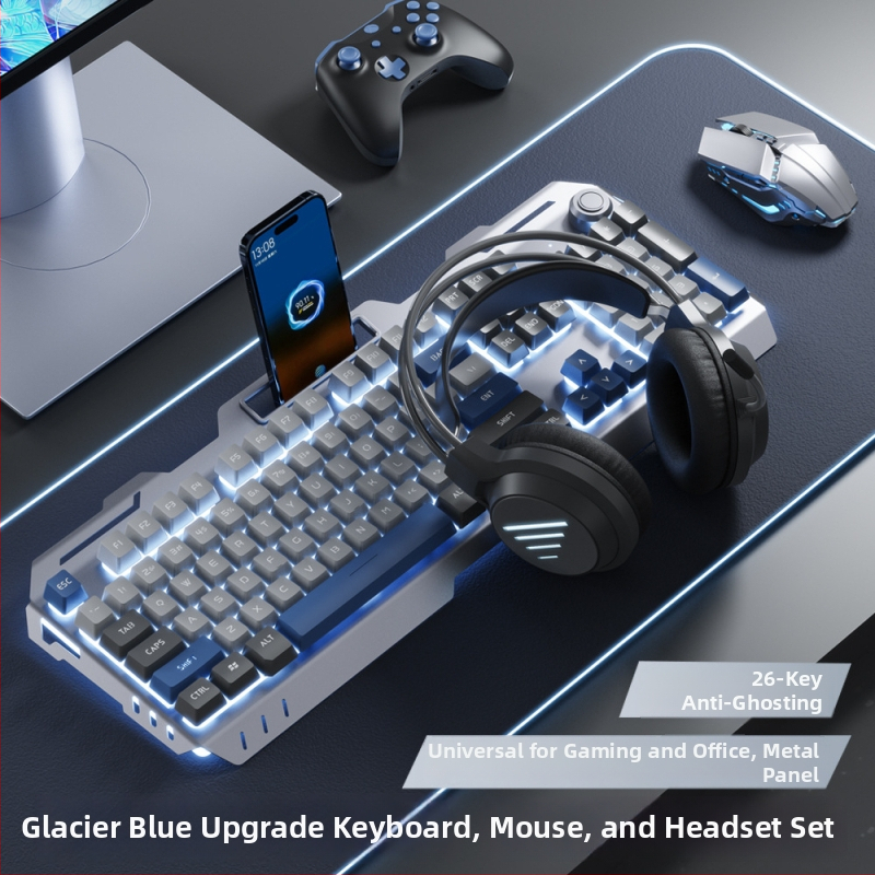 Dream Tribe 845 Ενσύρματο σετ πληκτρολογίου, ποντικιού και ακουστικών για επιτραπέζιο gaming (USB πληκτρολόγιο, USB ποντίκι, καλώδιο 1.5 m)