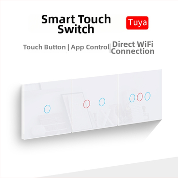 Pametni WiFi prekidač za kućnu upotrebu – jednovodično/neutralno, RF433 daljinsko upravljanje, Alexa tajmer, dodirni upravljanje (100-240V, 10A, razmak rupa 60mm, otporno na plamen ABS)