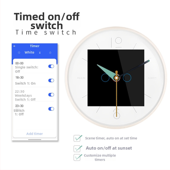 Pametni WiFi prekidač za kućnu upotrebu – jednovodično/neutralno, RF433 daljinsko upravljanje, Alexa tajmer, dodirni upravljanje (100-240V, 10A, razmak rupa 60mm, otporno na plamen ABS)