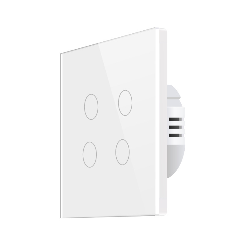 Pametni WiFi prekidač za kućnu upotrebu – jednovodično/neutralno, RF433 daljinsko upravljanje, Alexa tajmer, dodirni upravljanje (100-240V, 10A, razmak rupa 60mm, otporno na plamen ABS)