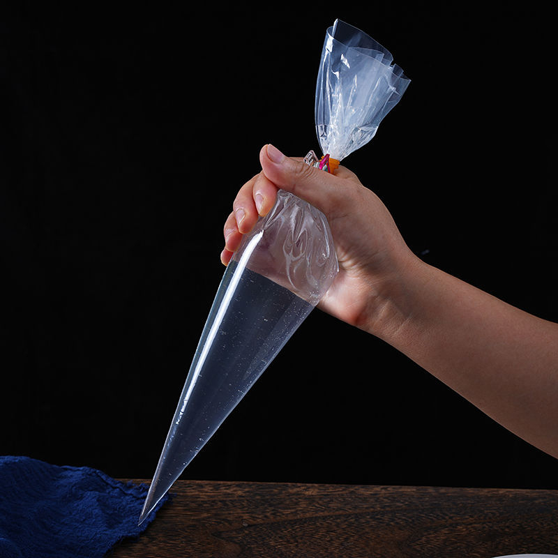 Vrećica za ukrašavanje - debela prozirna jednokratna vrećica za tijesto, trokutasti oblik, PE materijal, paket 50 kom.