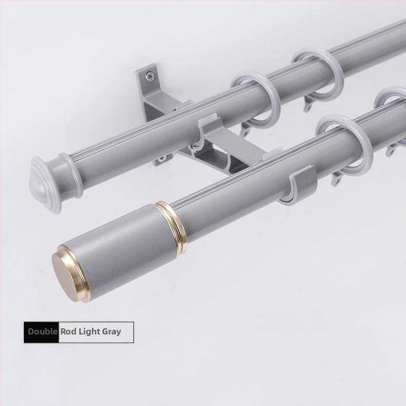 Wantai konzola na závesovú tyč z hliníkovej zliatiny – bočné uchytenie, perforovaná, prispôsobiteľná, moderný minimalistický štýl