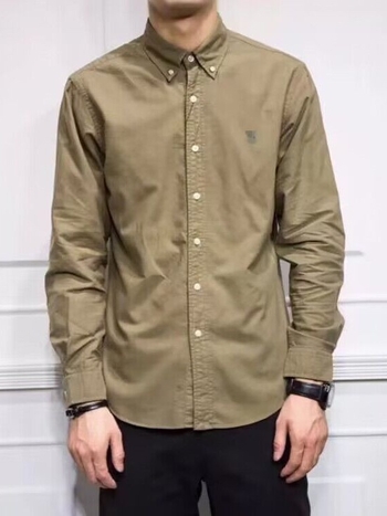 60s 100% βαμβάκι Oxford πουκάμισο, πλυμένο ύφασμα και βαφή, κεντημένα στοιχεία, μακριά μανίκια, γιακά με κουμπί