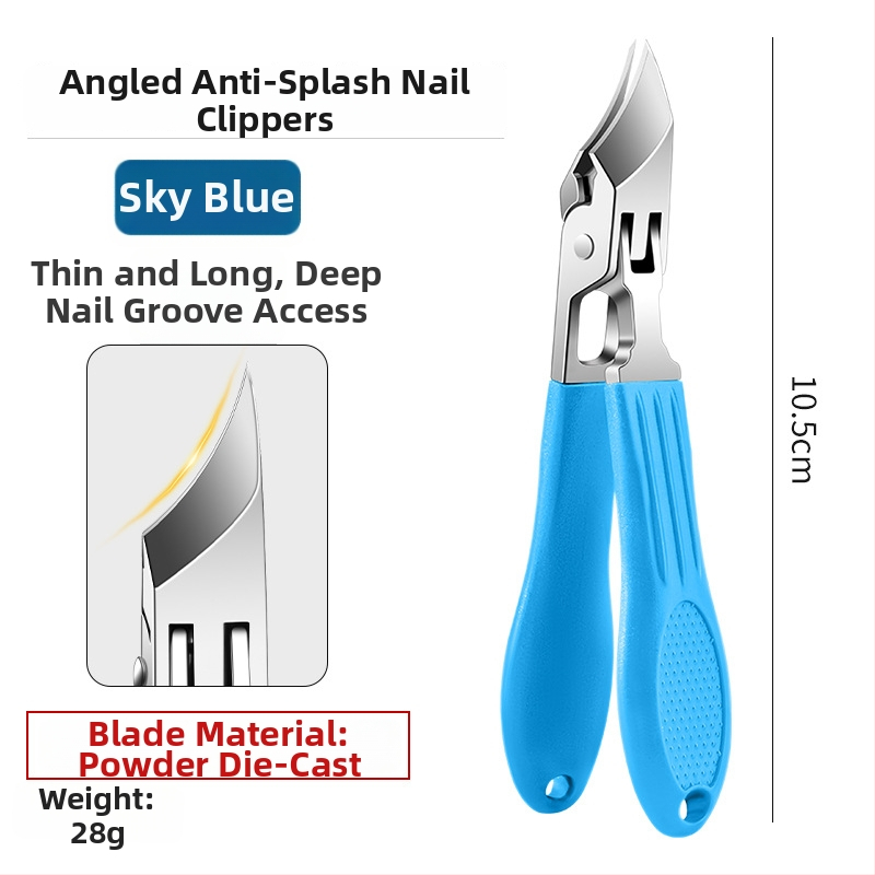 Κοπτης νυχιών με κεκλιμένο στόμιο για αυλάκι νυχιών, υπεραιχμηρός, μεγάλο άνοιγμα, πλαστικό + ανοξείδωτος χάλυβας