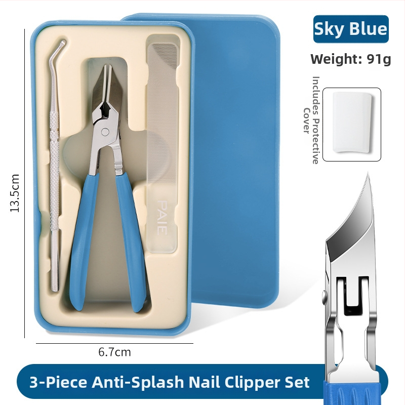 Κοπτης νυχιών με κεκλιμένο στόμιο για αυλάκι νυχιών, υπεραιχμηρός, μεγάλο άνοιγμα, πλαστικό + ανοξείδωτος χάλυβας