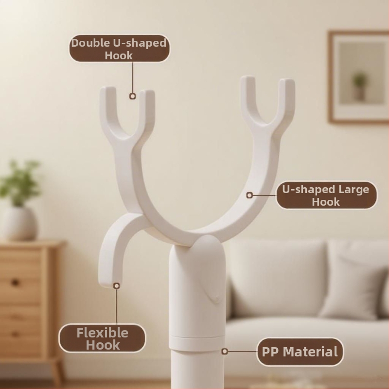 Plastová sušiaca tyč na balkón, odnímateľná a modulárna, moderný minimalistický štýl