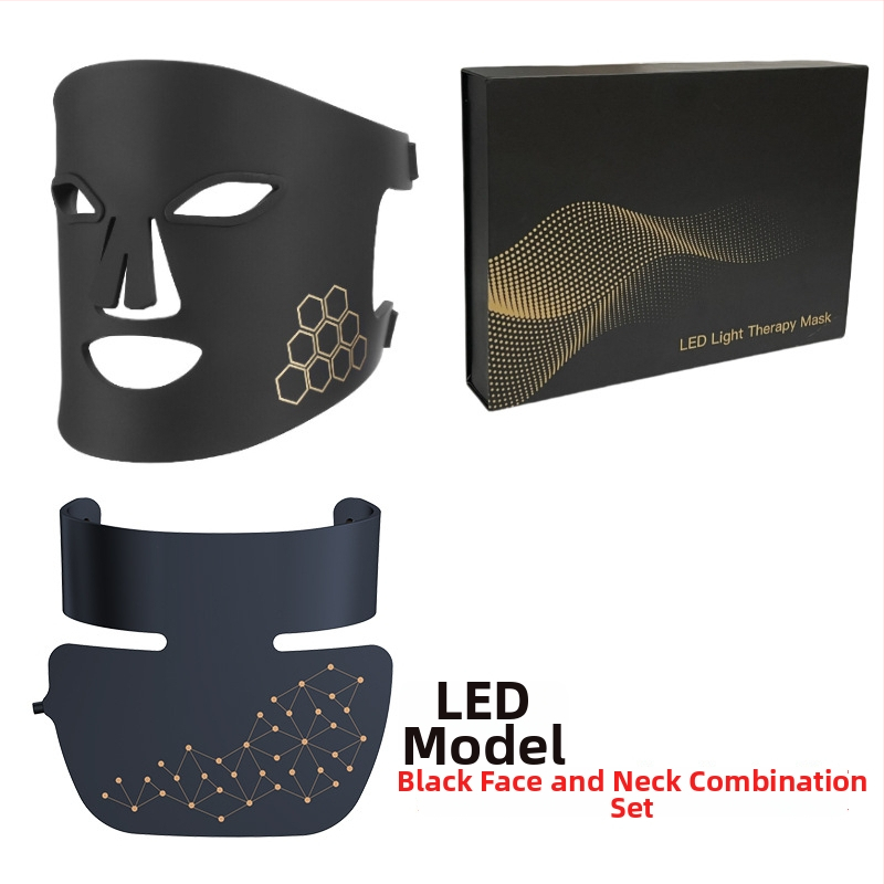 Photon LED zariadenie na tvár a krk — silikónová maska, batéria 1200–2000 mAh, IPX4 vodotesnosť, farebná fototerapia svetlom