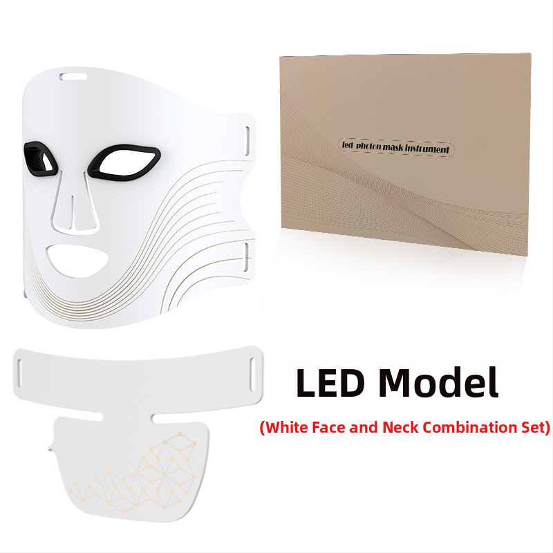 Photon LED zariadenie na tvár a krk — silikónová maska, batéria 1200–2000 mAh, IPX4 vodotesnosť, farebná fototerapia svetlom