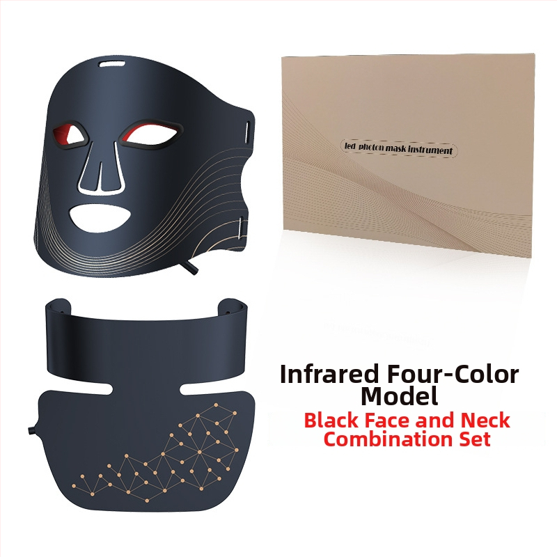 Photon LED zariadenie na tvár a krk — silikónová maska, batéria 1200–2000 mAh, IPX4 vodotesnosť, farebná fototerapia svetlom