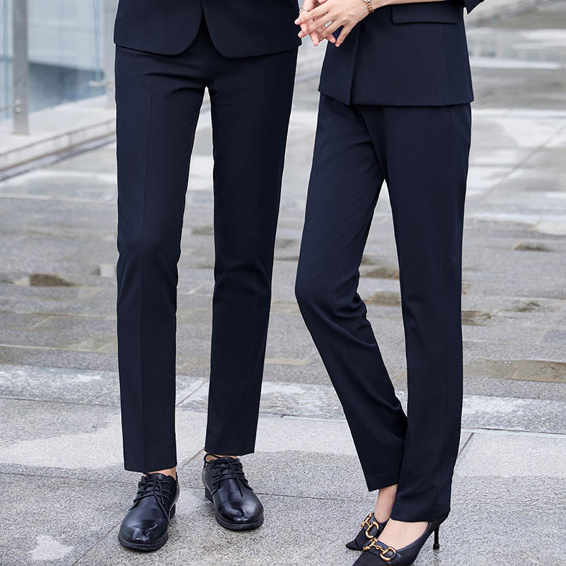 Unisex επιχειρηματικό επίσημο κοστούμι με δύο κουμπιά σε σειρά, τετρακατεύθυνση ελαστικό ύφασμα, πέτο με ακονισμένο άκρο, στενή γραμμή, ύφασμα μίμησης μαλλιού με 30% βισκόζη