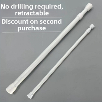 Ράγα κουρτινών – τηλεσκοπική, χωρίς τρύπες, σιδερένια; μη παραμετροποιήσιμη