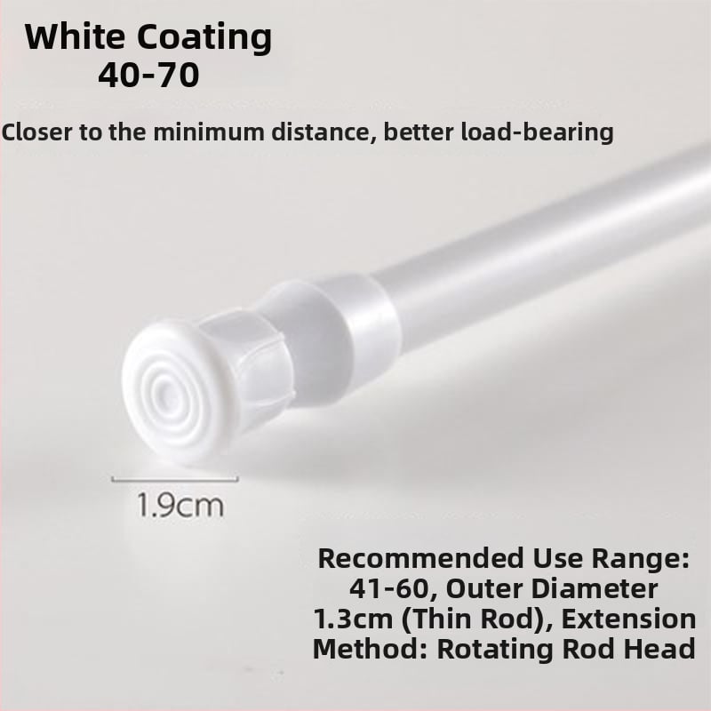 Ράγα κουρτινών – τηλεσκοπική, χωρίς τρύπες, σιδερένια; μη παραμετροποιήσιμη