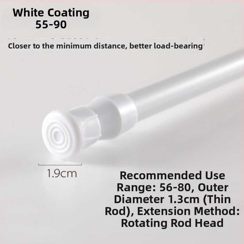 Ράγα κουρτινών – τηλεσκοπική, χωρίς τρύπες, σιδερένια; μη παραμετροποιήσιμη