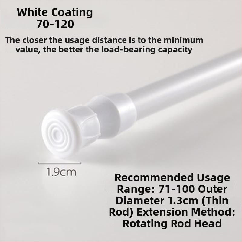 Ράγα κουρτινών – τηλεσκοπική, χωρίς τρύπες, σιδερένια; μη παραμετροποιήσιμη