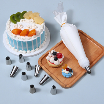 Dekoráló zacskó és cső készlet pamutból és rozsdamentes acélból, modern minimalista stílusban, 2025-ben bevezetve