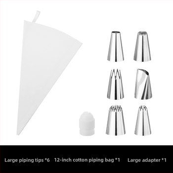 Dekoráló zacskó és cső készlet pamutból és rozsdamentes acélból, modern minimalista stílusban, 2025-ben bevezetve