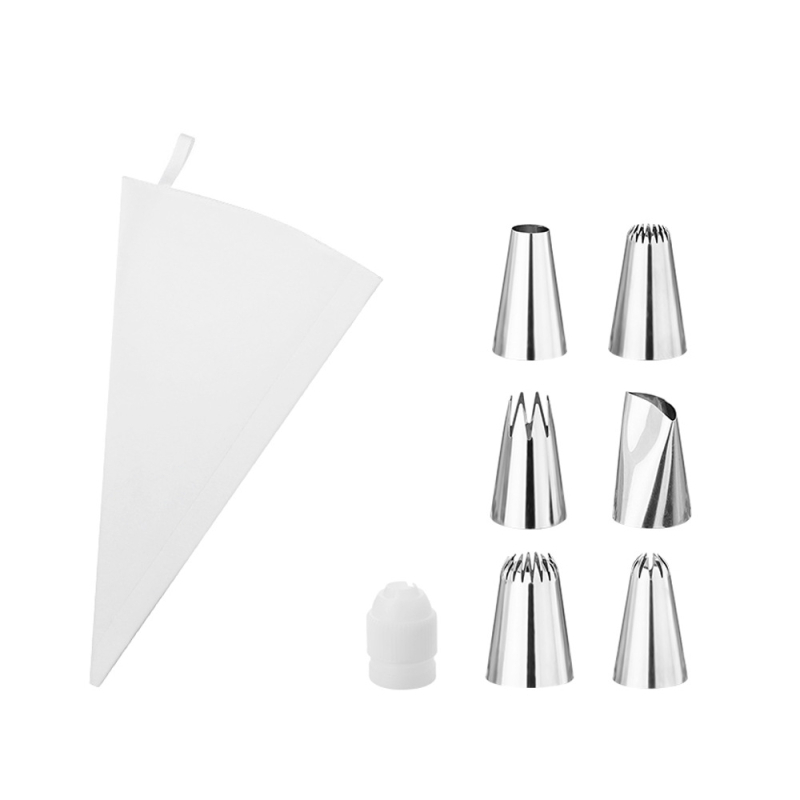 Dekoráló zacskó és cső készlet pamutból és rozsdamentes acélból, modern minimalista stílusban, 2025-ben bevezetve