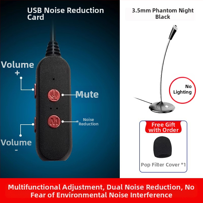 USB stolni mikrofon za računalo, omnidirkijski način snimanja, SNR ≥70 dB, dinamična zavojnica, bez ugrađene baterije