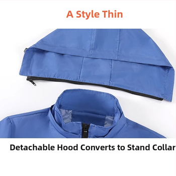 Palton cu glugă, guler înalt, fermoar frontal, croială lejeră, pentru toate anotimpurile, țesătură din amestec de poliester