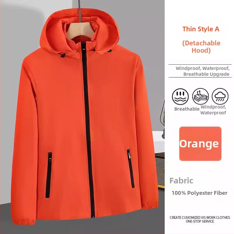 Palton cu glugă, guler înalt, fermoar frontal, croială lejeră, pentru toate anotimpurile, țesătură din amestec de poliester