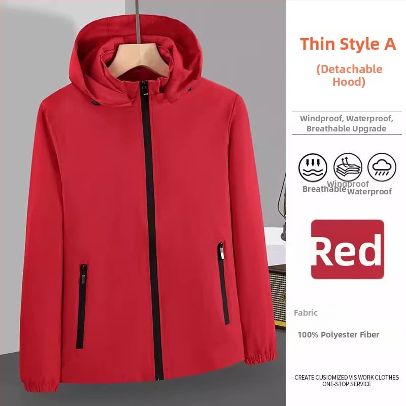 Palton cu glugă, guler înalt, fermoar frontal, croială lejeră, pentru toate anotimpurile, țesătură din amestec de poliester