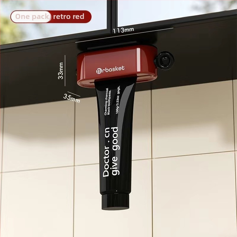 Magnetický dávkovač zubnej pasty na stenu pod zrkadlom, nástenný dávkovač na pastu, čistiaci prostriedok na tvár a krém na ruky