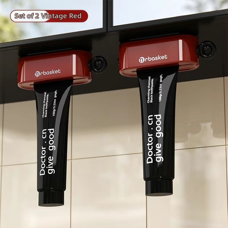 Magnetický dávkovač zubnej pasty na stenu pod zrkadlom, nástenný dávkovač na pastu, čistiaci prostriedok na tvár a krém na ruky