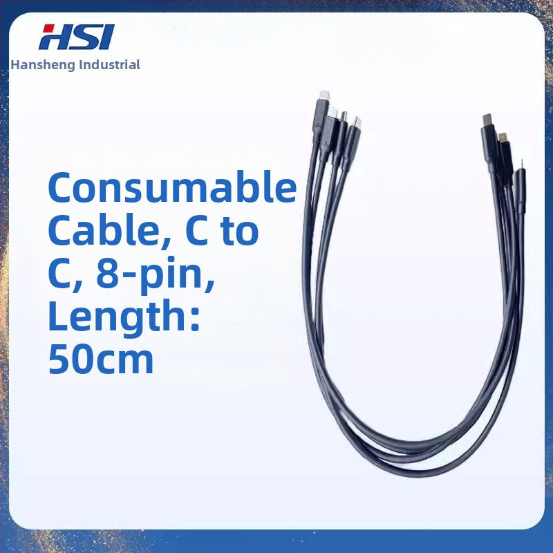 Kábel C–C s ôsmymi vláknami, testovací kábel USB-A– USB-C, kompatibilný s Hansheng GTI60XX rýchlonabíjacím testerom
