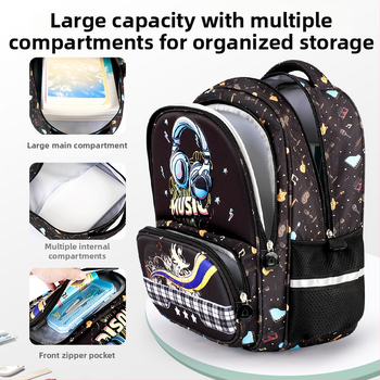 Unisex školska torba od Oxford platna, otporna konstrukcija i naramenice s zraka jastučićem, za razrede 3–4