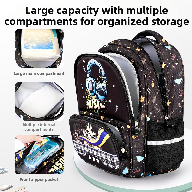 Unisex školska torba od Oxford platna, otporna konstrukcija i naramenice s zraka jastučićem, za razrede 3–4