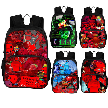 Ruksak za djecu Cartoon Roblox Forsaken, za učenike 1.–2. razreda, poliester, smanjenje opterećenja i zaštita kralježnice, dvostruki sloj