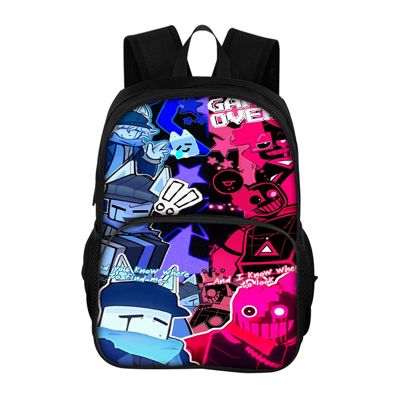 Ruksak za djecu Cartoon Roblox Forsaken, za učenike 1.–2. razreda, poliester, smanjenje opterećenja i zaštita kralježnice, dvostruki sloj