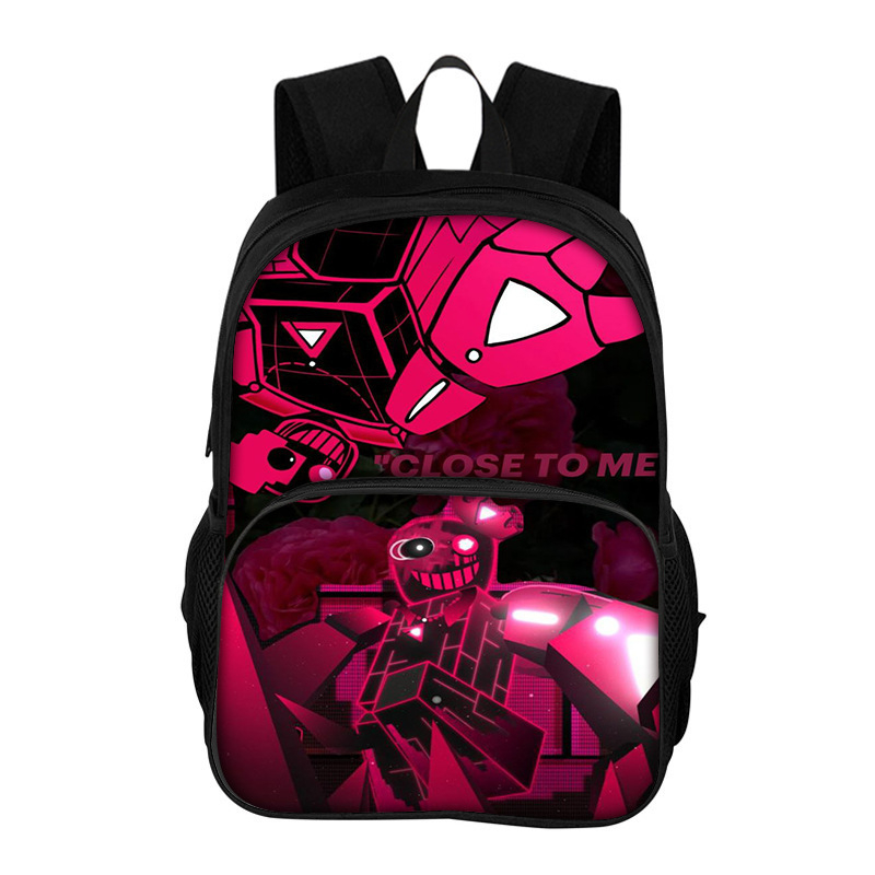 Ruksak za djecu Cartoon Roblox Forsaken, za učenike 1.–2. razreda, poliester, smanjenje opterećenja i zaštita kralježnice, dvostruki sloj