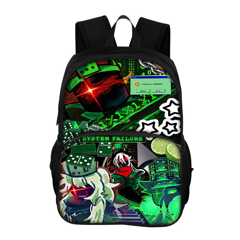 Ruksak za djecu Cartoon Roblox Forsaken, za učenike 1.–2. razreda, poliester, smanjenje opterećenja i zaštita kralježnice, dvostruki sloj