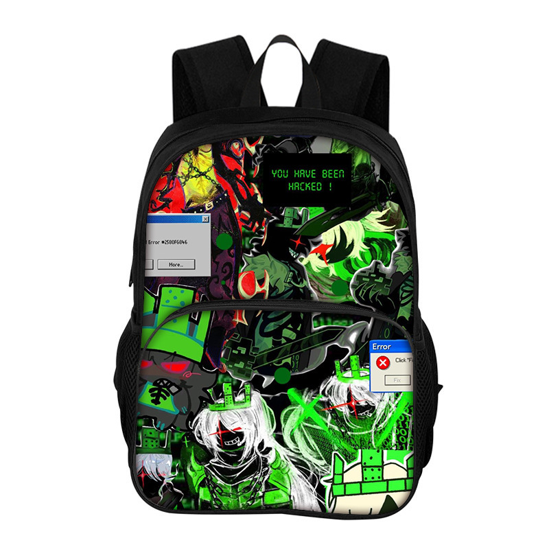 Ruksak za djecu Cartoon Roblox Forsaken, za učenike 1.–2. razreda, poliester, smanjenje opterećenja i zaštita kralježnice, dvostruki sloj