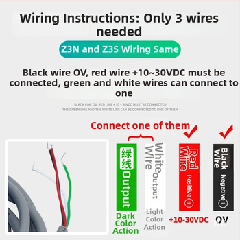 Z3N-TB22 / T22-2 / TW22 / Z3S-T22 Julong foton-elektrický senzor farebnej značky pre baliaci stroj na tašky, korekcia vyrovnania