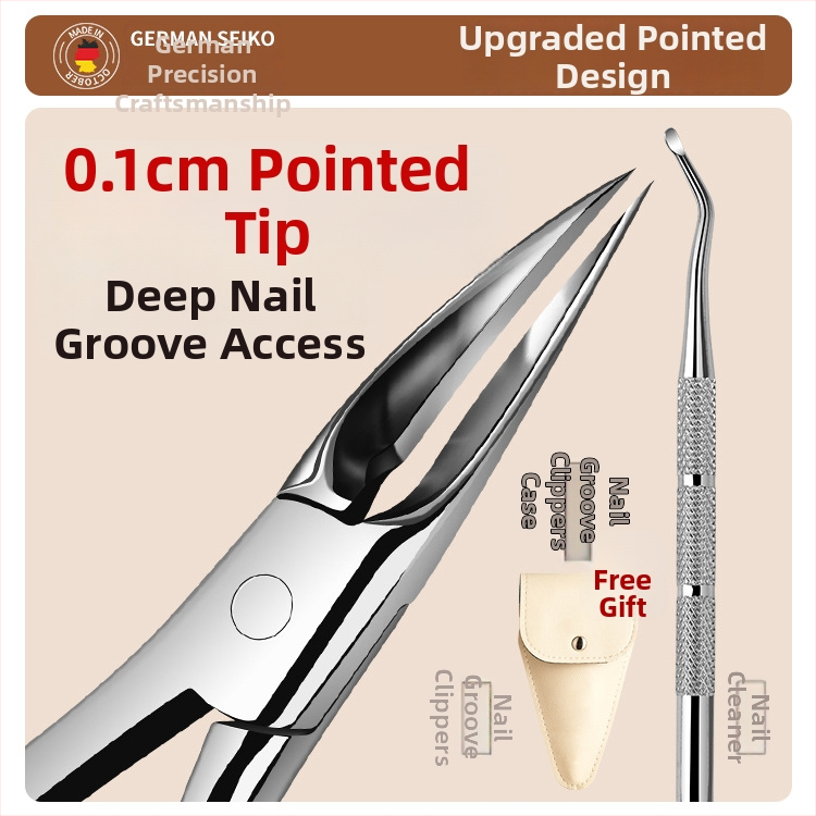 Σετ εργαλείων περιποίησης νυχιών για βλαστά νύχια με αυλάκι — ανοξείδωτος χάλυβας, φορητό εργαλείο περιποίησης ποδιών, γωνιακός σχεδιασμός