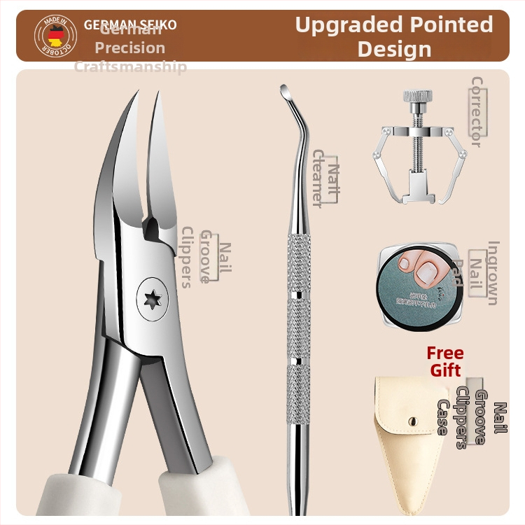 Σετ εργαλείων περιποίησης νυχιών για βλαστά νύχια με αυλάκι — ανοξείδωτος χάλυβας, φορητό εργαλείο περιποίησης ποδιών, γωνιακός σχεδιασμός