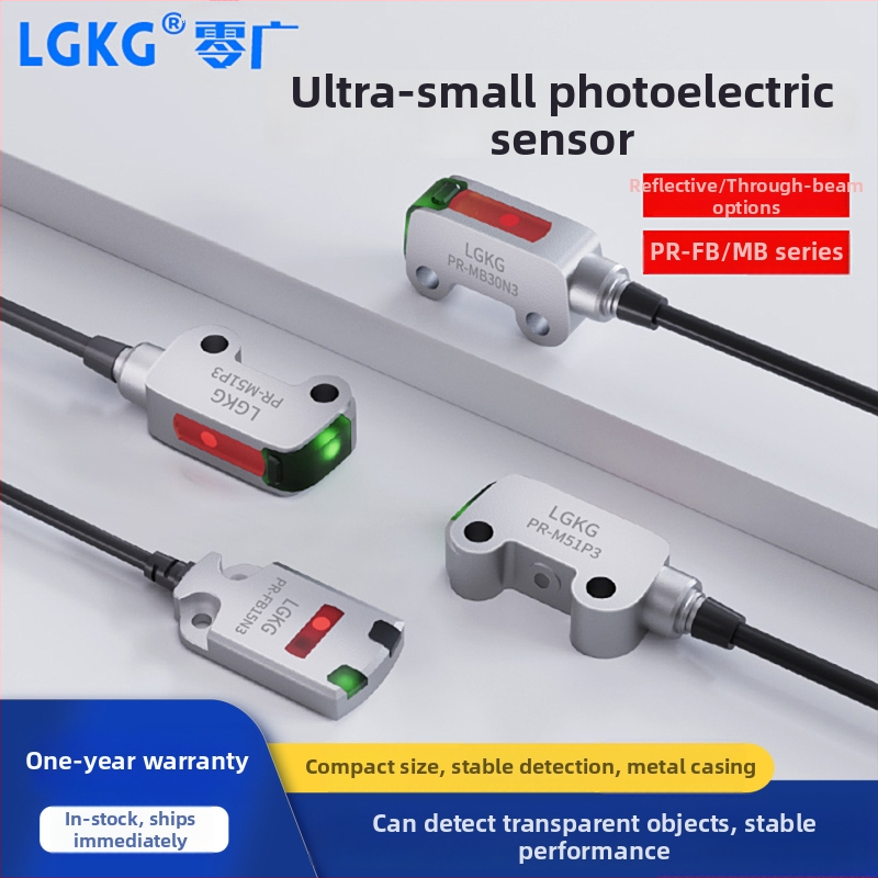 Malý laserový fotoodpojovač s difúznym odrazom; PR-FB30N3 NPN, PR-FB15N3 PNP